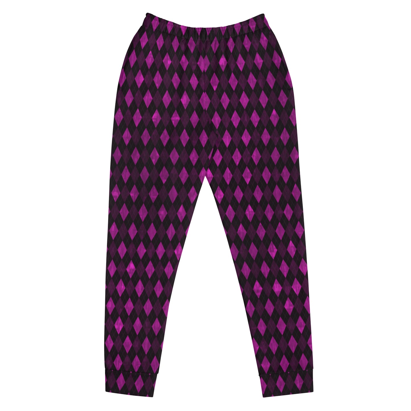 Women's Joggers Plum Argyle