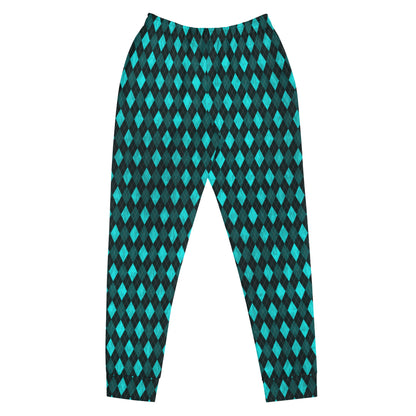 Women's Joggers Teal Argyle