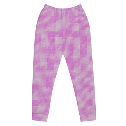 Women's Joggers Pink Houndstooth Gingham Mix