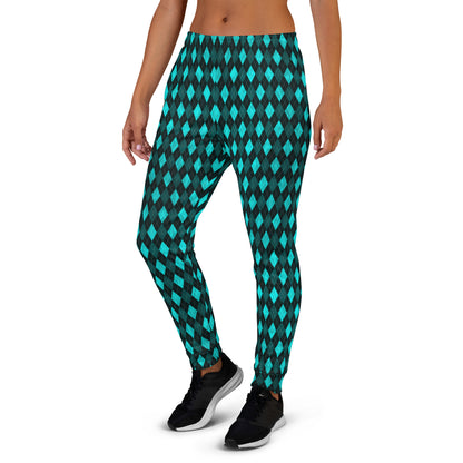 Women's Joggers Teal Argyle