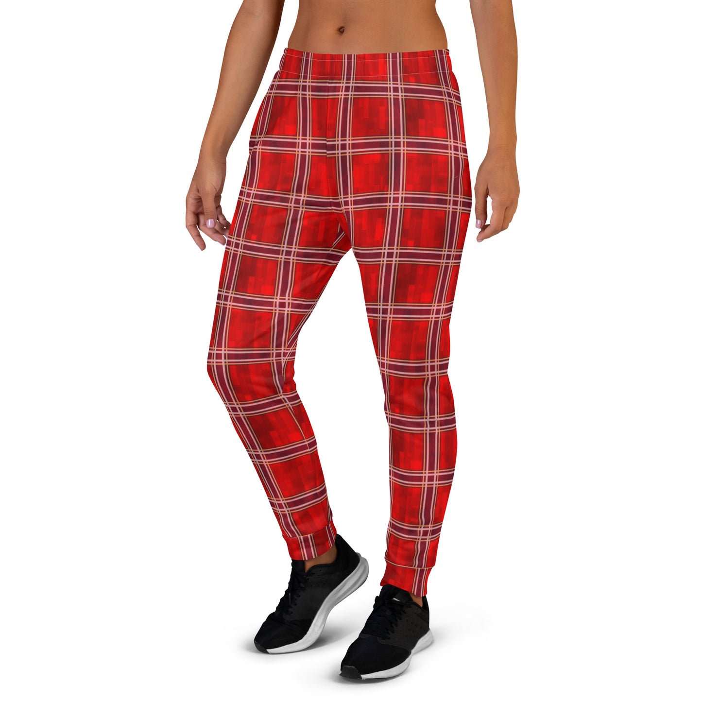 Women's Joggers Red Plaid