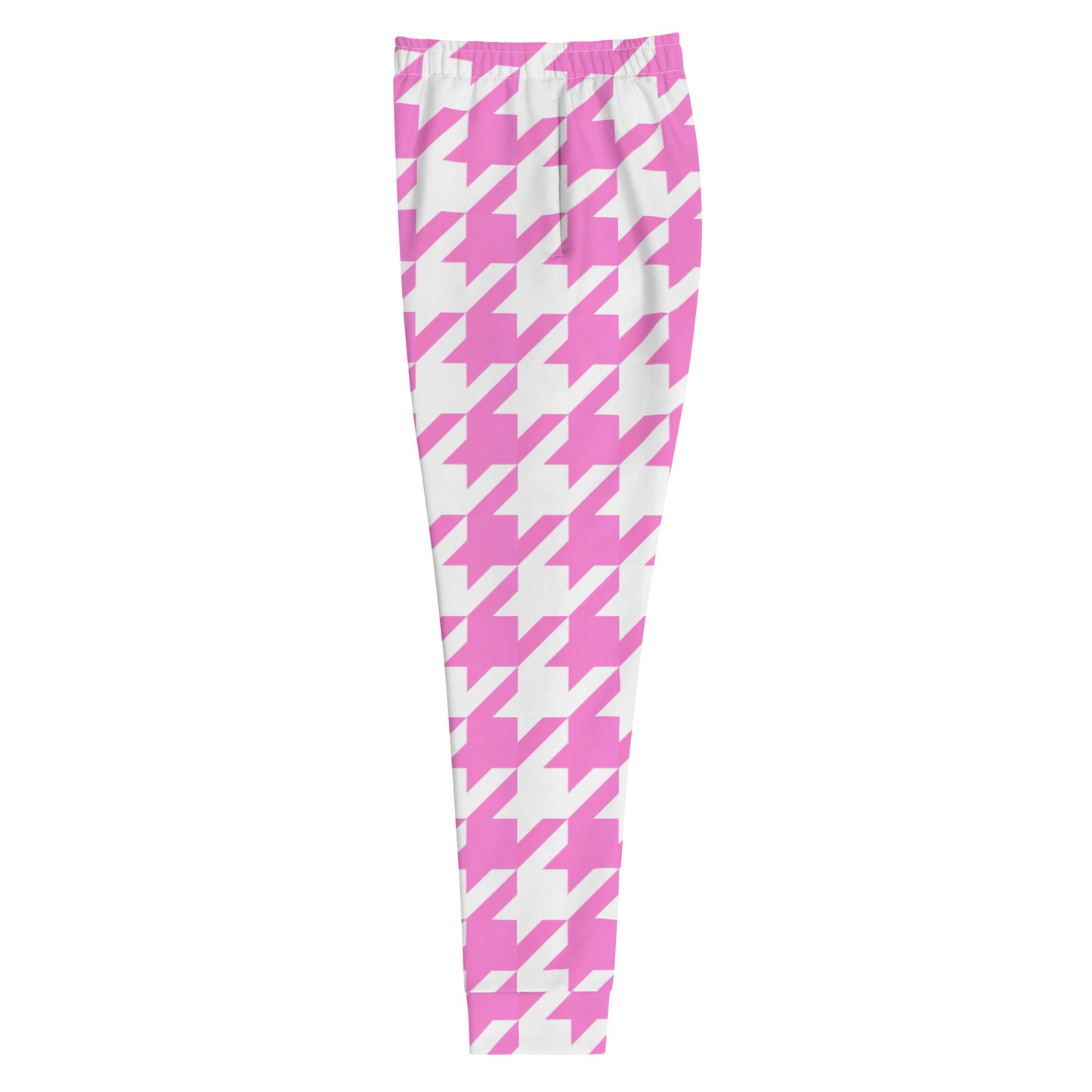 Women's Joggers Pink Houndstooth