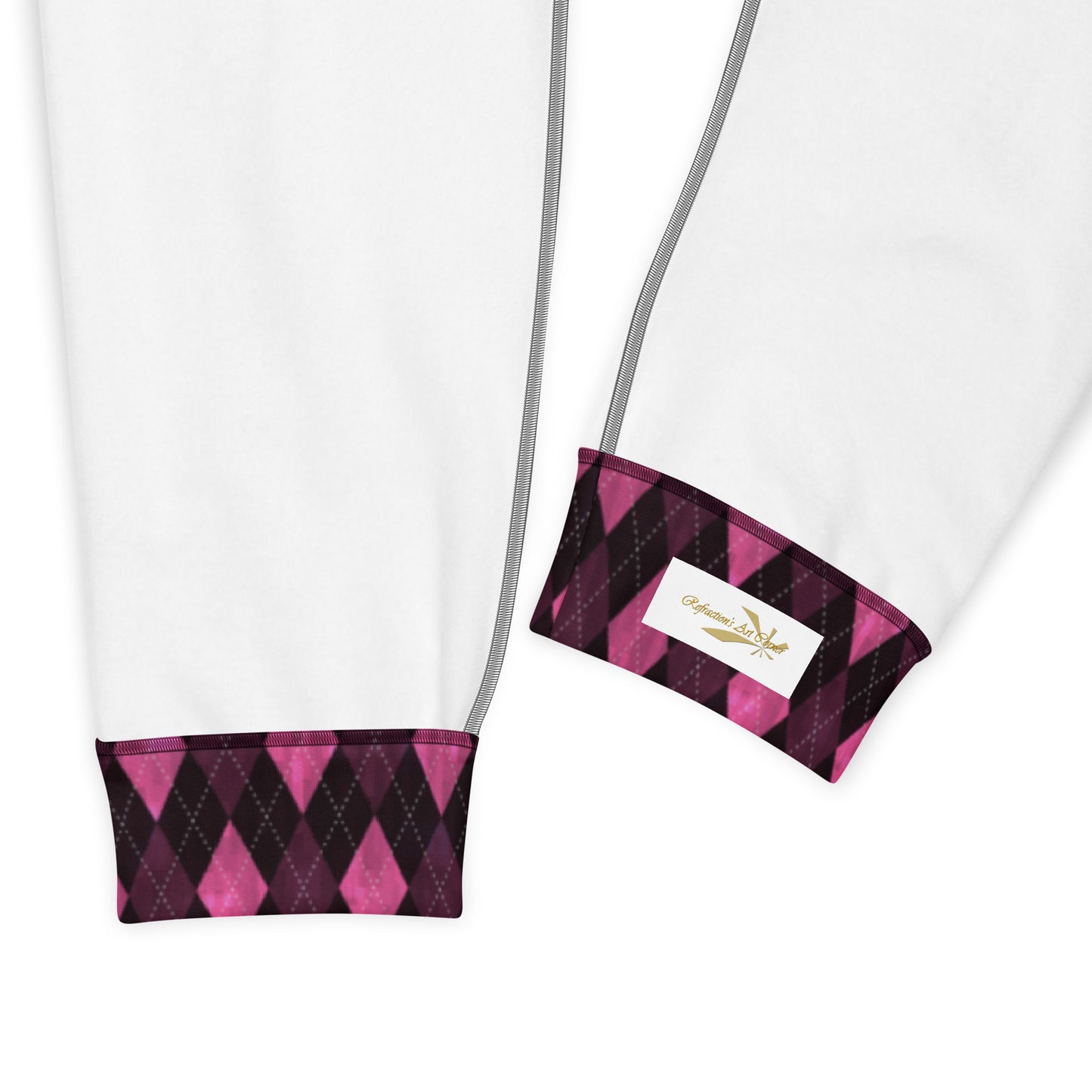 Women's Joggers Hot Pink Argyle