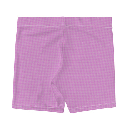 Women's Shorts Pink Houndstooth-Gingham Mix