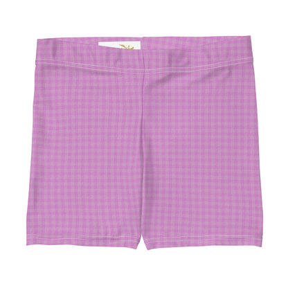 Women's Shorts Pink Houndstooth-Gingham Mix