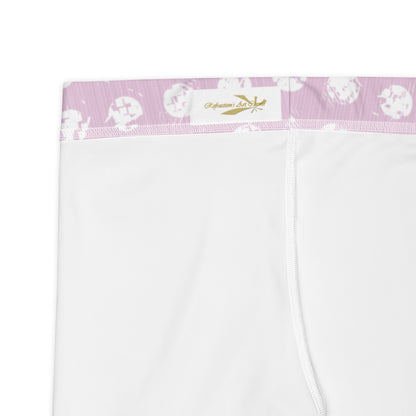 Women's White Polka Dot Pink Shorts