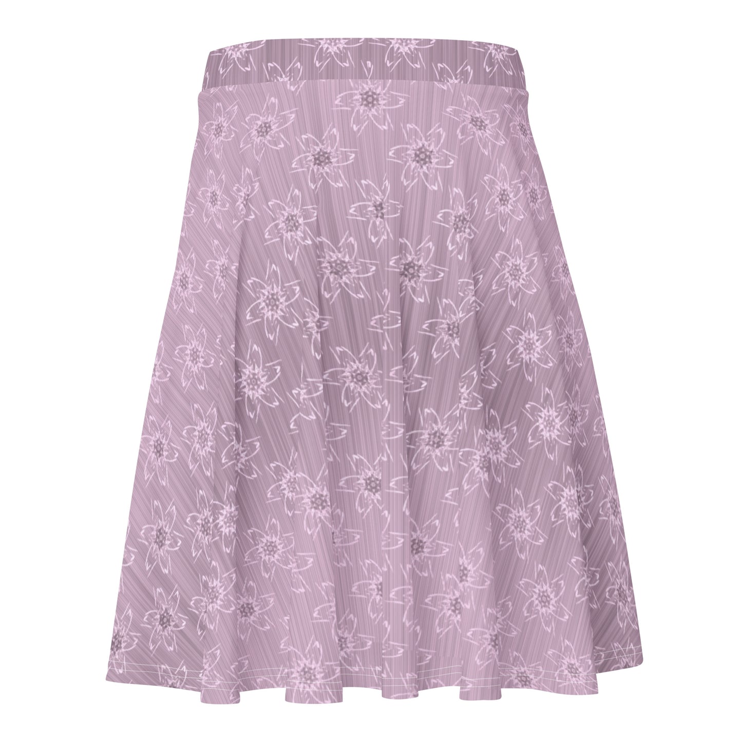 Women's Light Pink Floral Skater Skirt