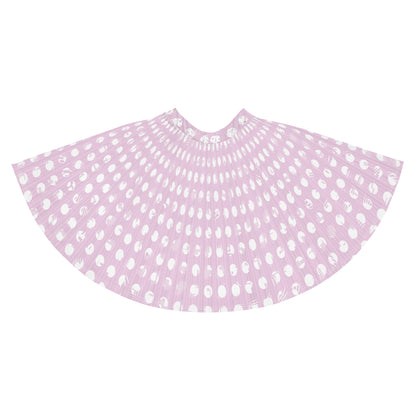 Women's White Polka Dot Pink Skater Skirt