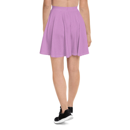 Women's Skater Skirt Pink Houndstooth-Gingham Mix