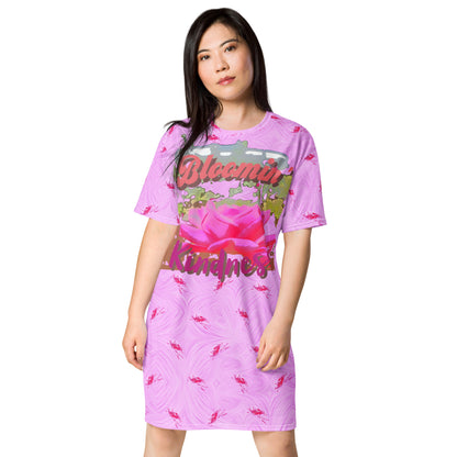 T-Shirt Dress Bloomin' Kindness Floral Print