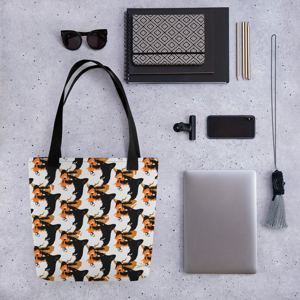 Tote Bag Cat Print