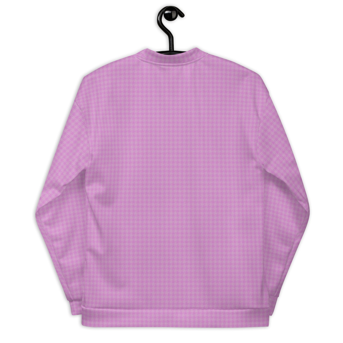 Women's Bomber Jacket Pink Houndstooth-Gingham Mix