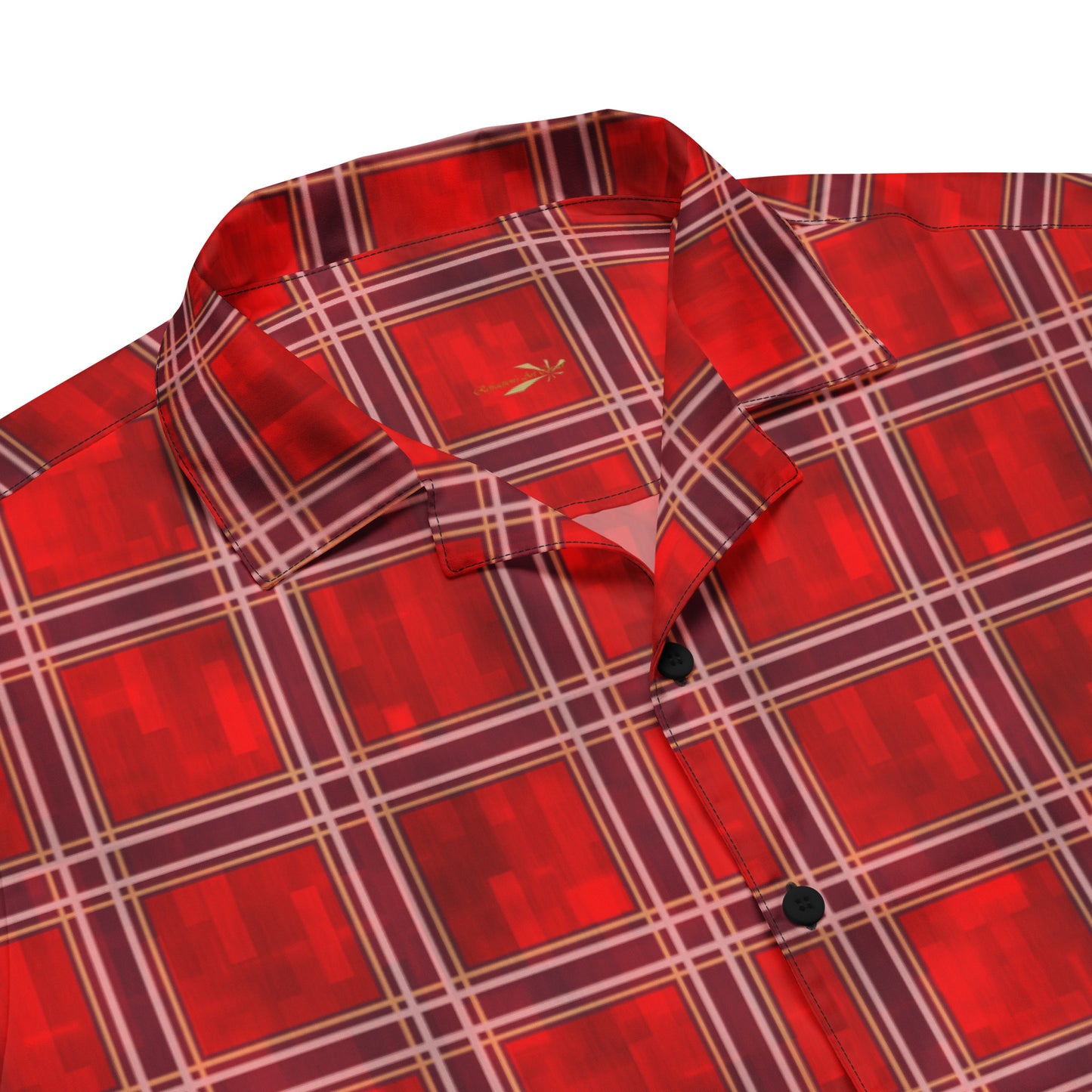 Unisex Button Shirt Red Plaid