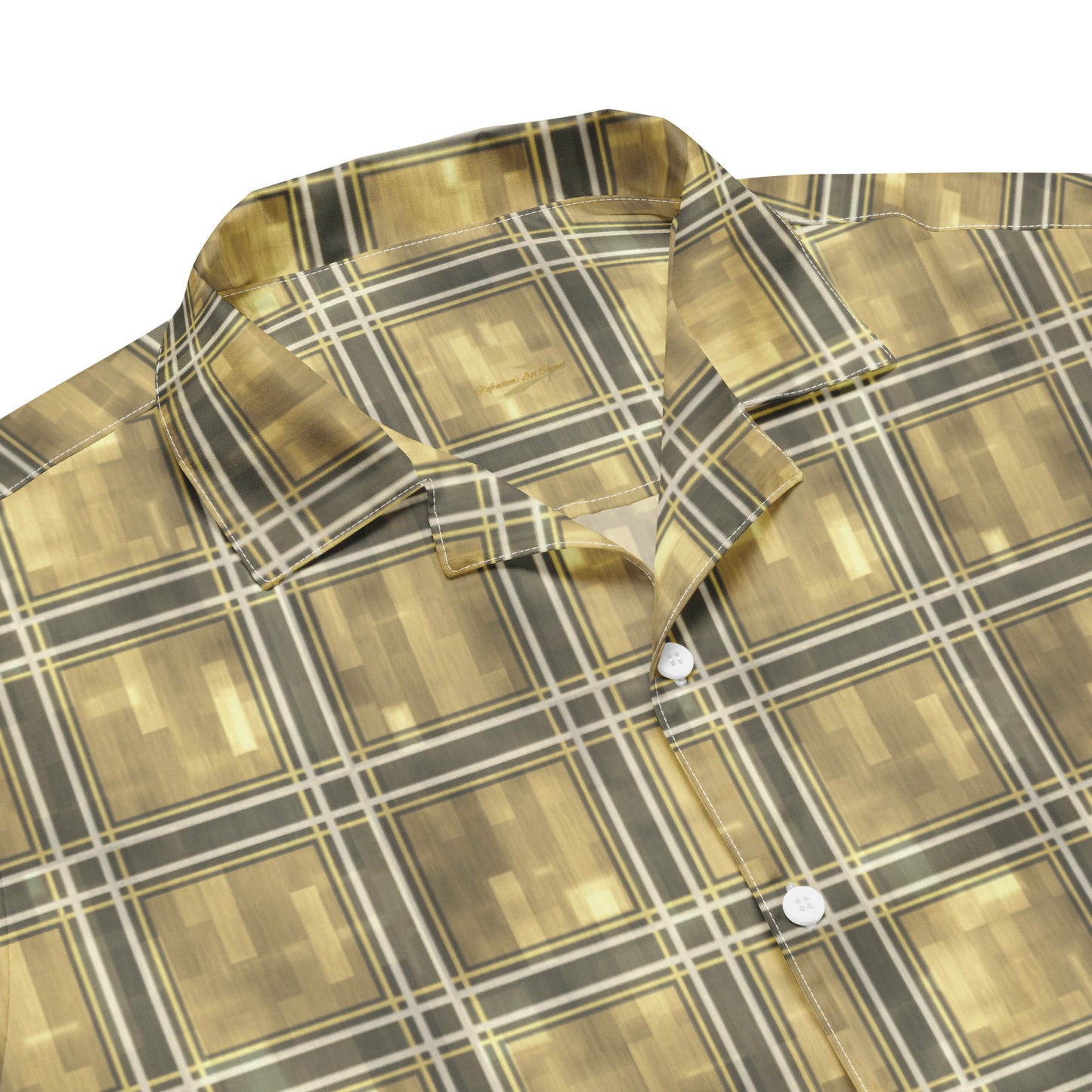 Unisex Button Shirt Yellow Plaid