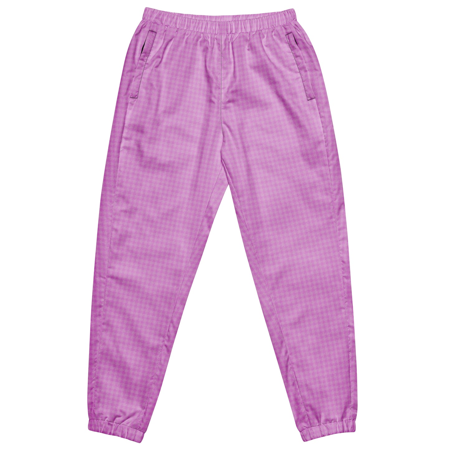 Women's Track Pants Pink Houndstooth-Gingham Mix