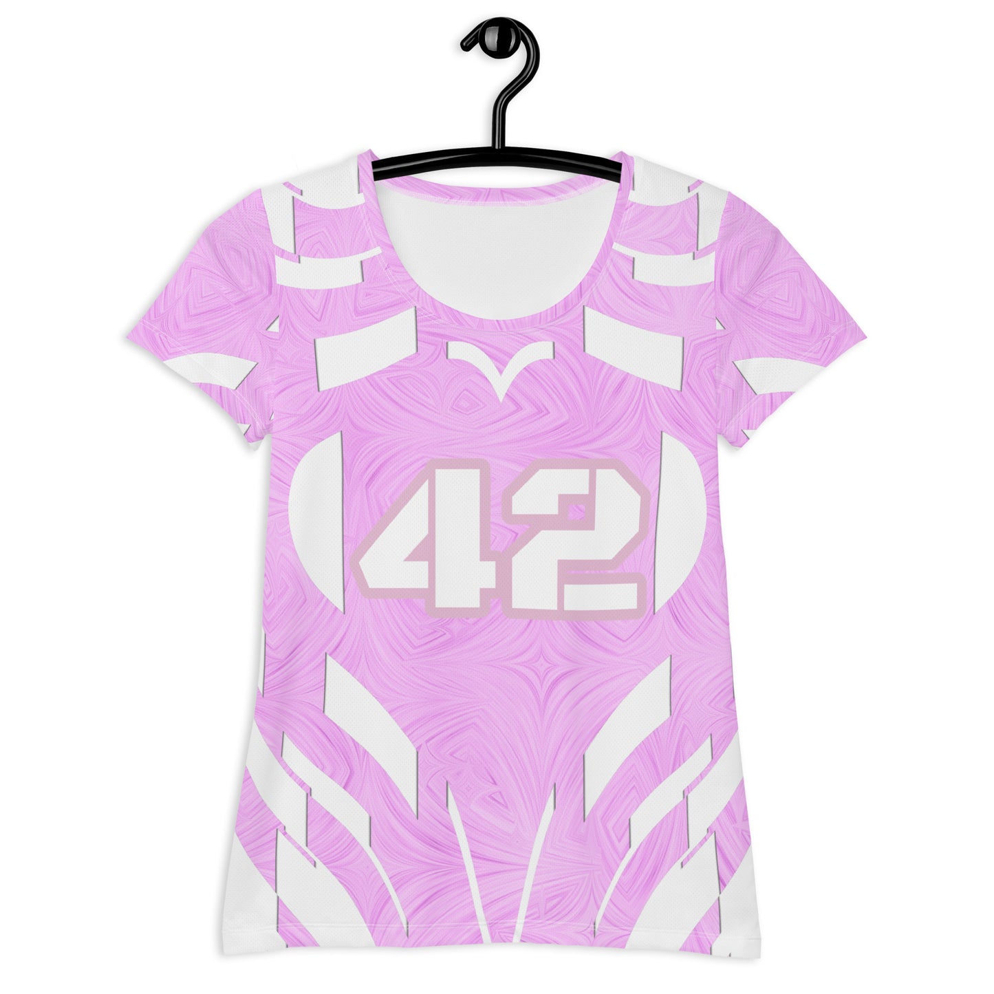 Women's Athletic T-shirt Pink Tie-Dye