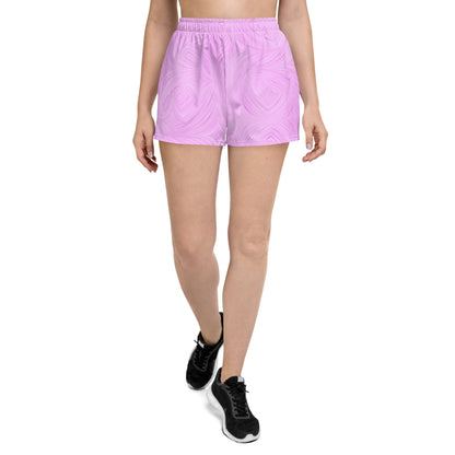 Women’s Recycled Athletic Shorts Pink Tie-Dye