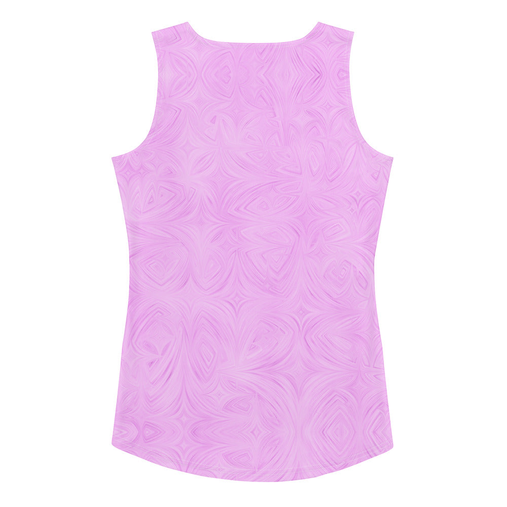 Women's Tank Top Pink Tie-Dye