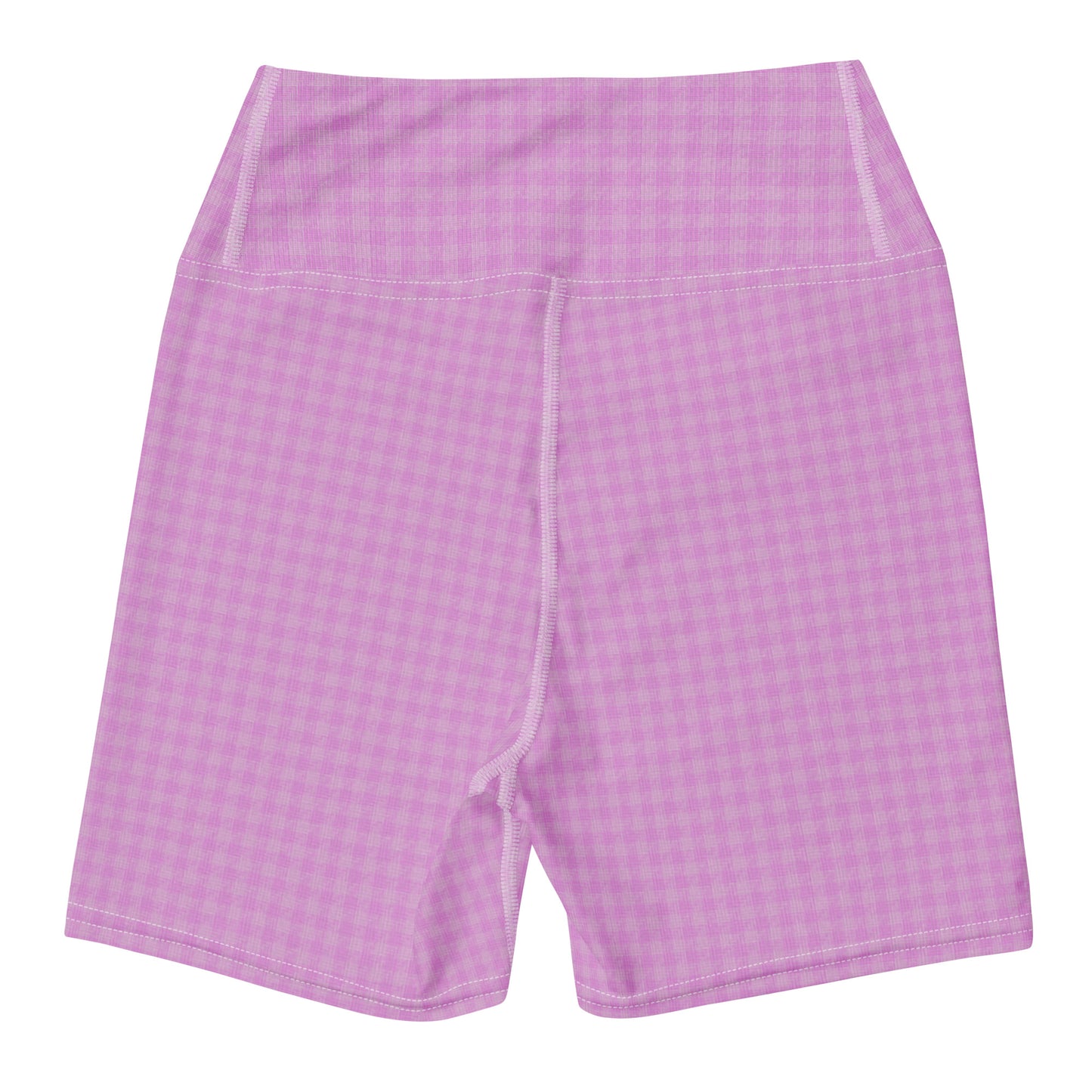 Women's Yoga Shorts Pink Houndstooth-Gingham Mix