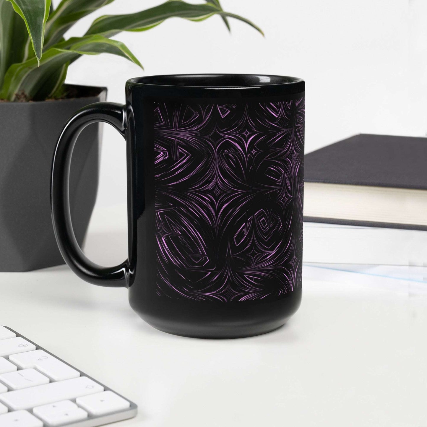 Black Glossy Mug When Empty Please Add Coffee