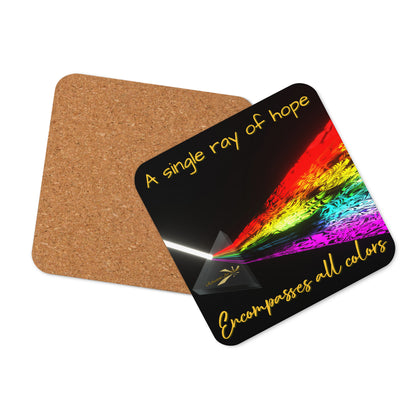 Cork-Back Coaster Artistic Refraction - Hope - Single Piece