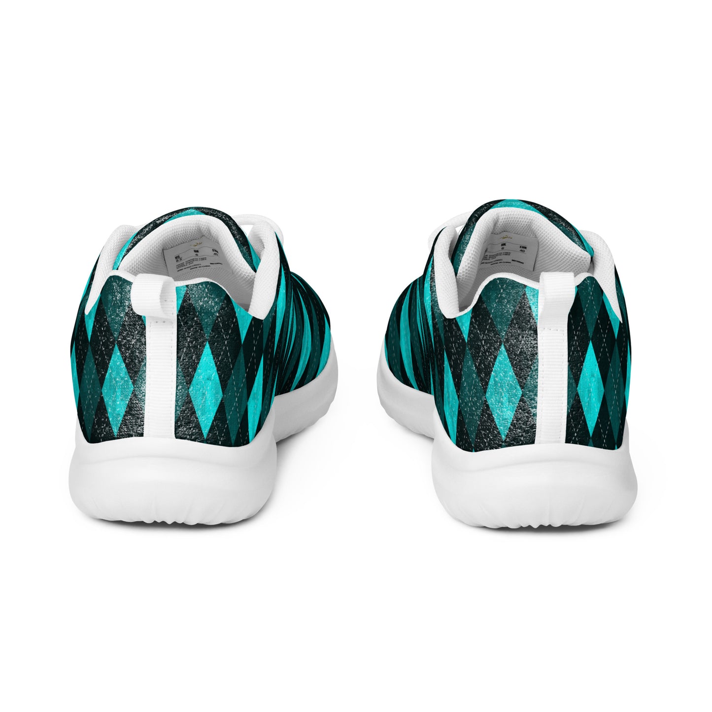 Men’s Athletic Shoes Teal Argyle