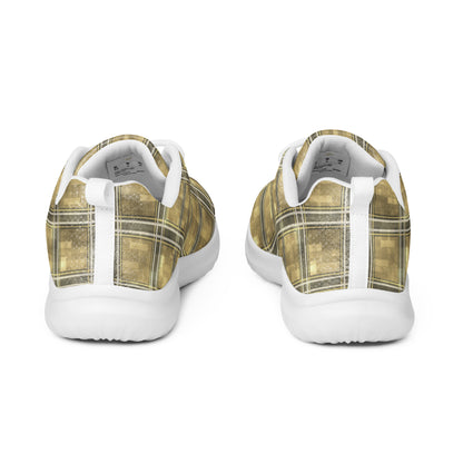 Men’s Athletic Shoes Moonlit Yellow Plaid