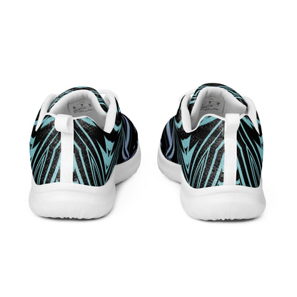 Men’s Athletic Shoes Blue Abstract Geometric Ombre