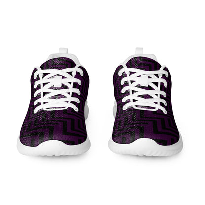 Men’s Athletic Shoes Purple & Black Zig Zag Print