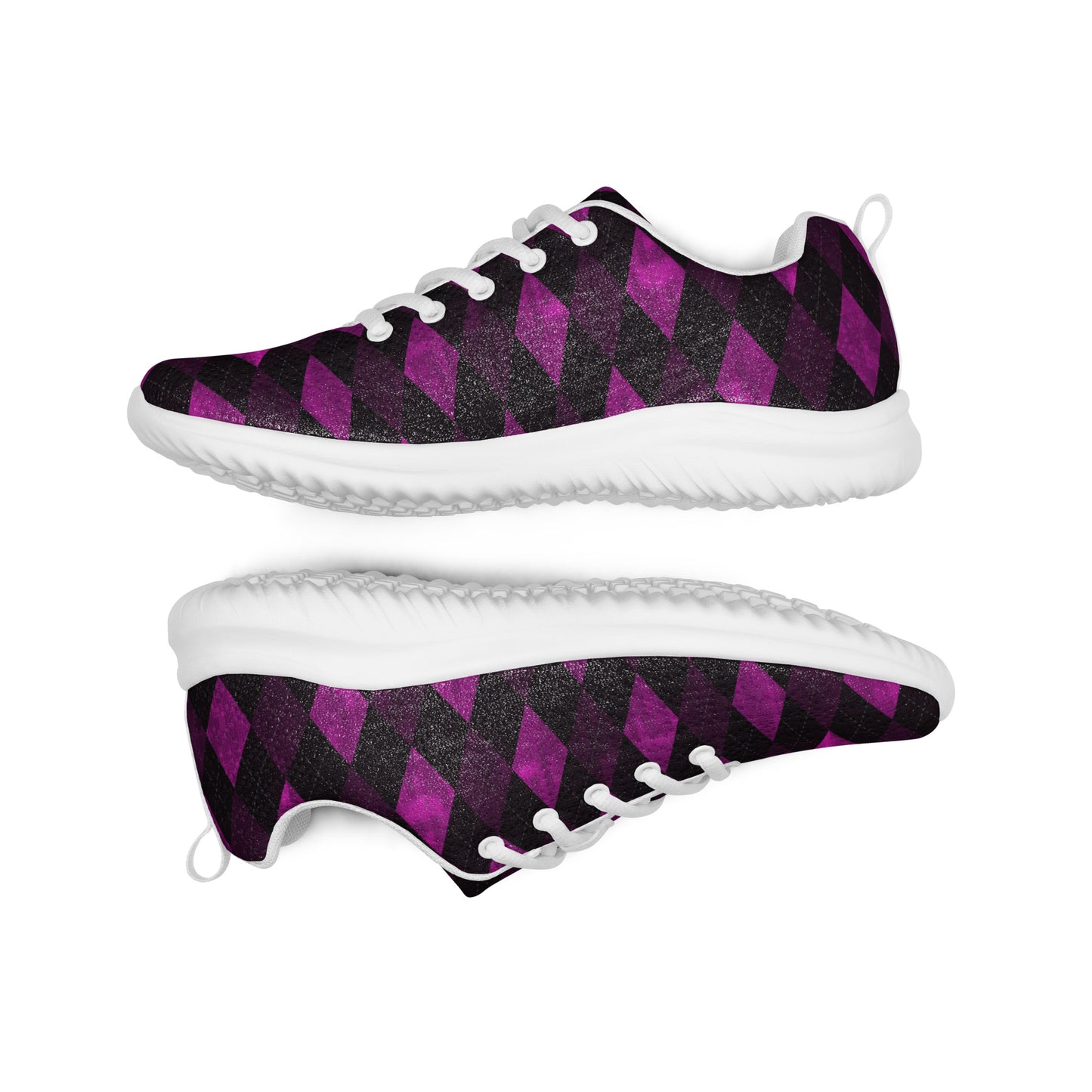 Men’s Athletic Shoes Plum Argyle