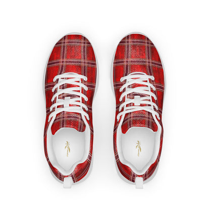 Men’s Athletic Shoes Red Plaid