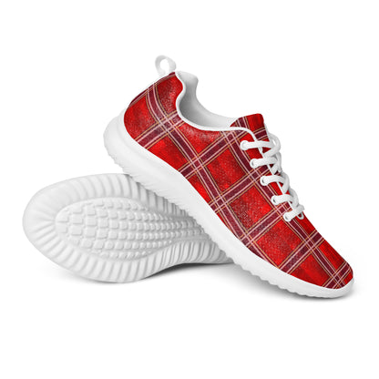 Men’s Athletic Shoes Red Plaid