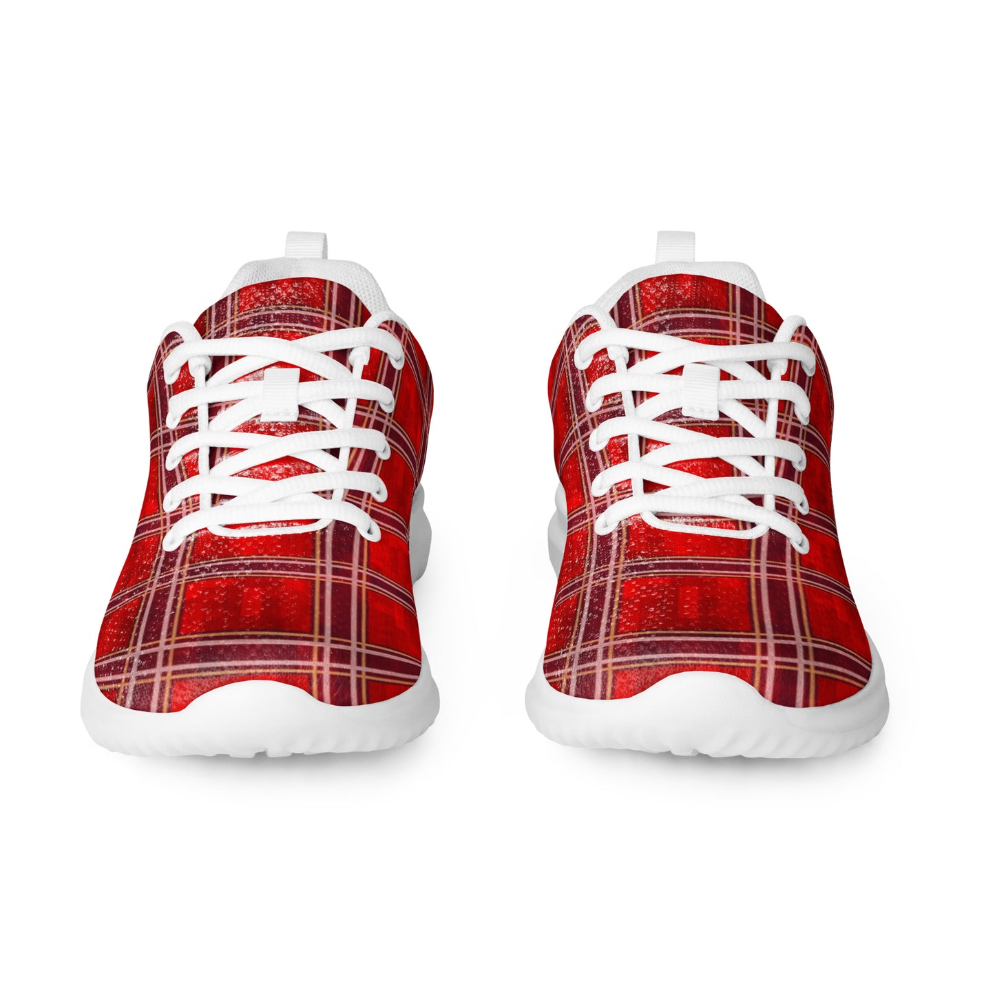 Men’s Athletic Shoes Red Plaid