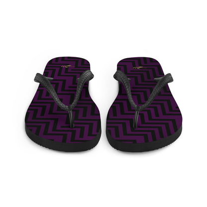 Flip-Flops Purple & Black Zig Zag Print