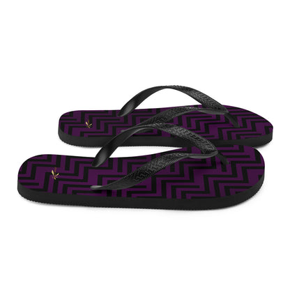 Flip-Flops Purple & Black Zig Zag Print