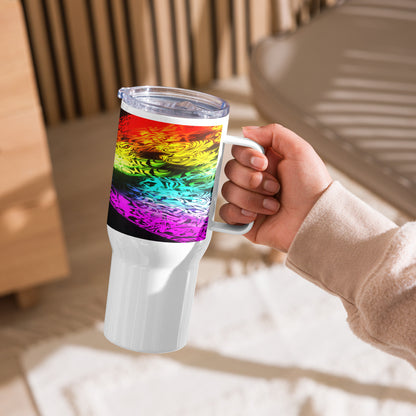 Travel Mug with Handle Artistic Refraction