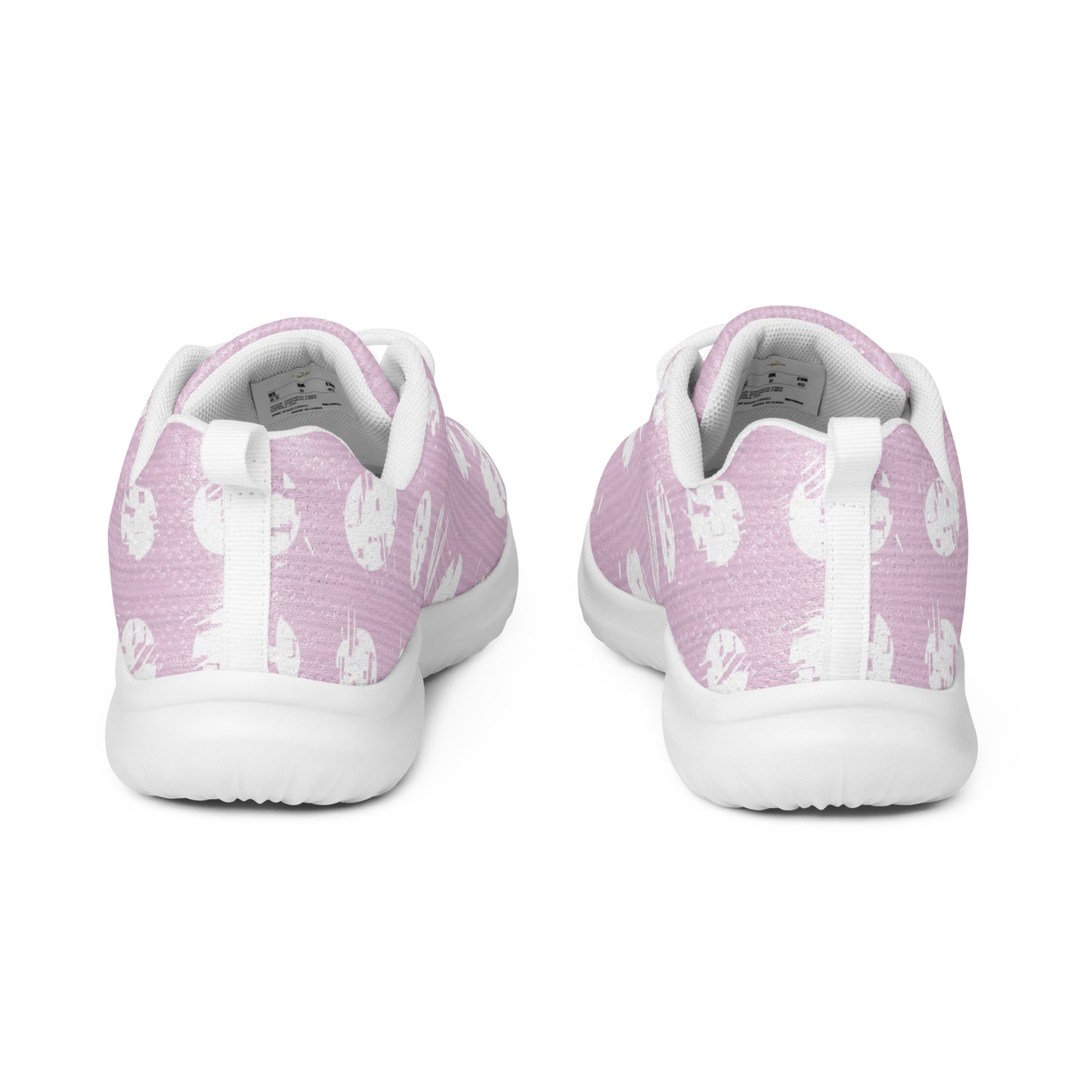 Women’s White Polka Dot Pink Athletic Shoes