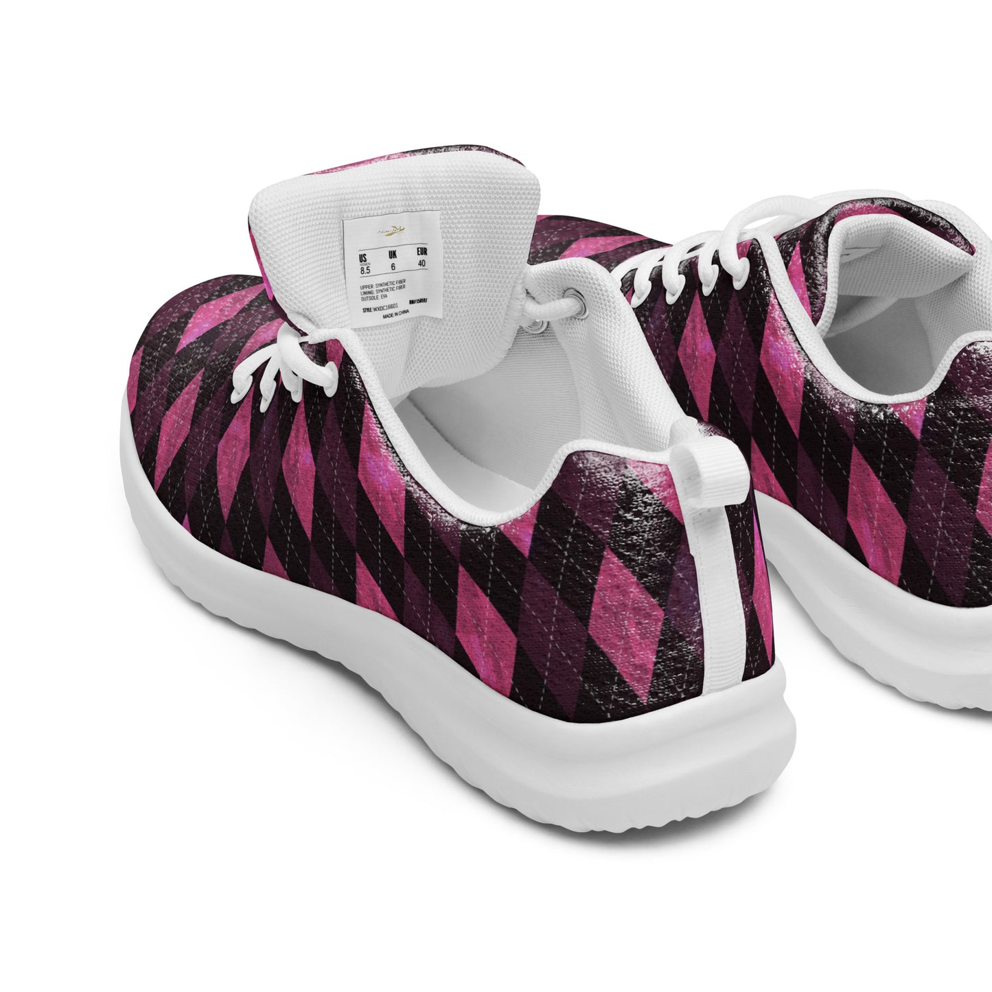 Women’s Athletic Shoes Hot Pink Argyle