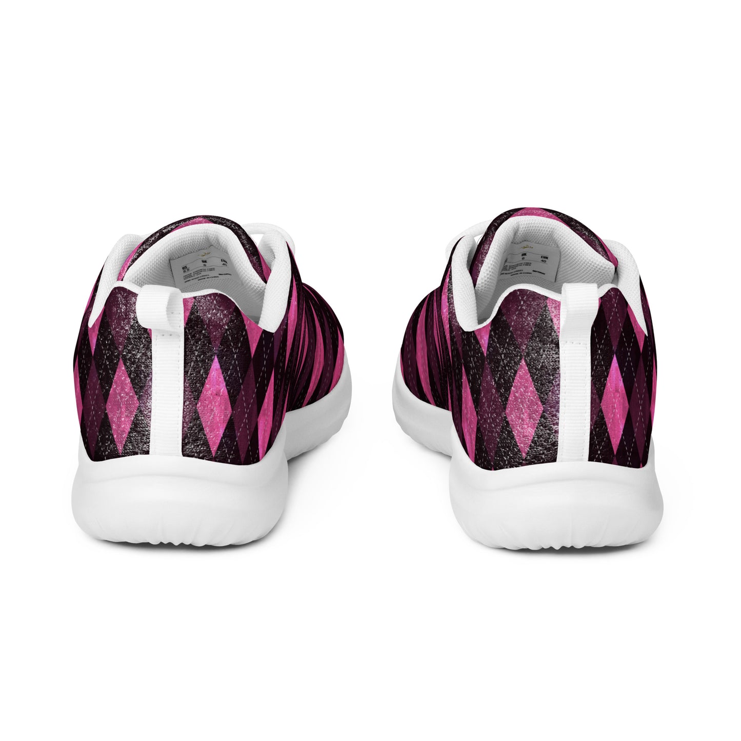 Women’s Athletic Shoes Hot Pink Argyle