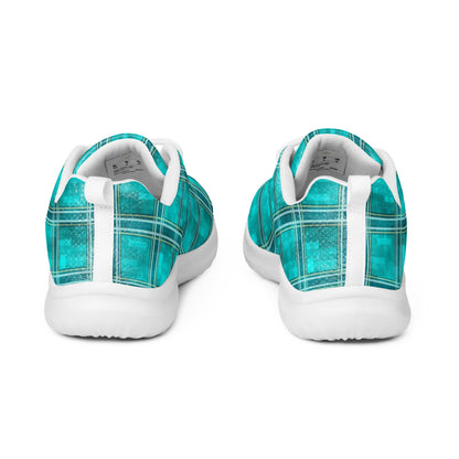 Women’s Athletic Shoes Teal Plaid