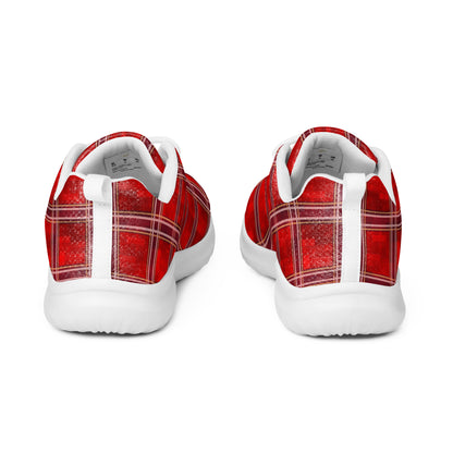 Women’s Athletic Shoes Red Plaid