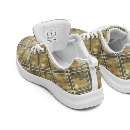 Women’s Athletic Shoes Moonlit Yellow Plaid