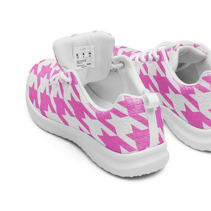 Women’s Athletic Shoes Pink Houndstooth