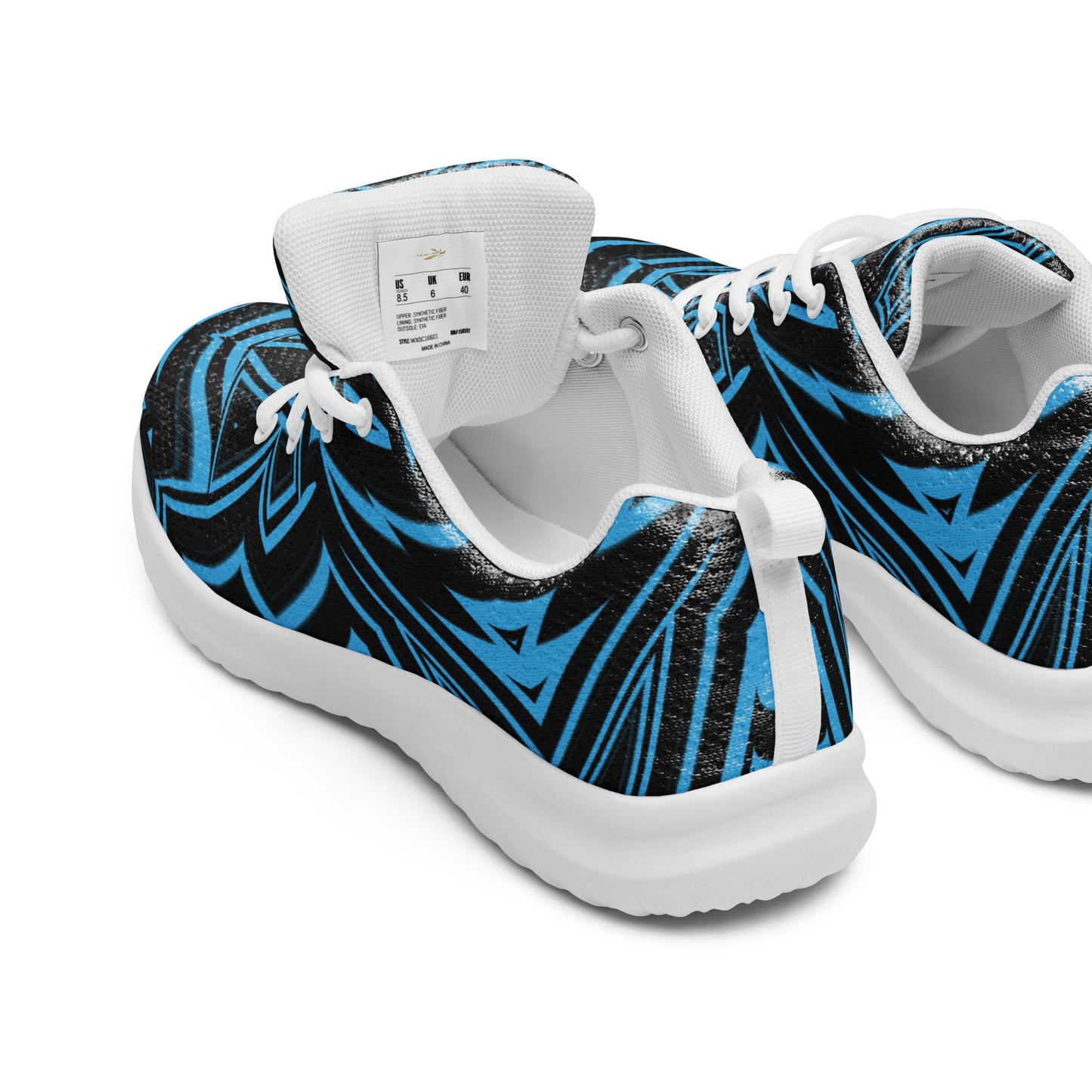 Women’s Athletic Shoes Abstract Geometric Blue