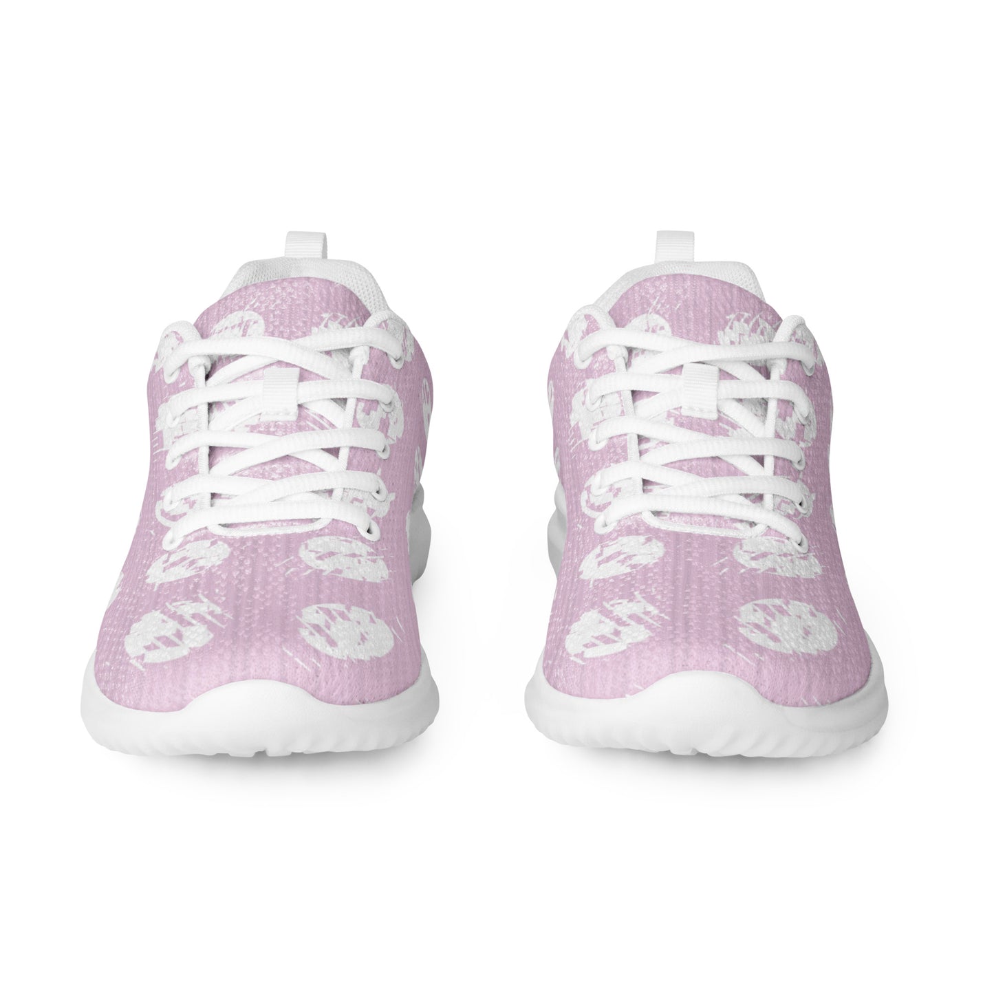 Women’s White Polka Dot Pink Athletic Shoes