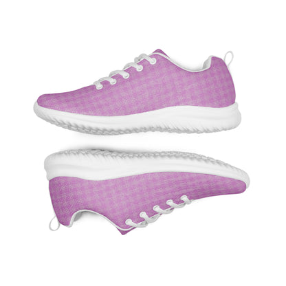 Women’s Athletic Shoes Pink Houndstooth-Gingham Mix