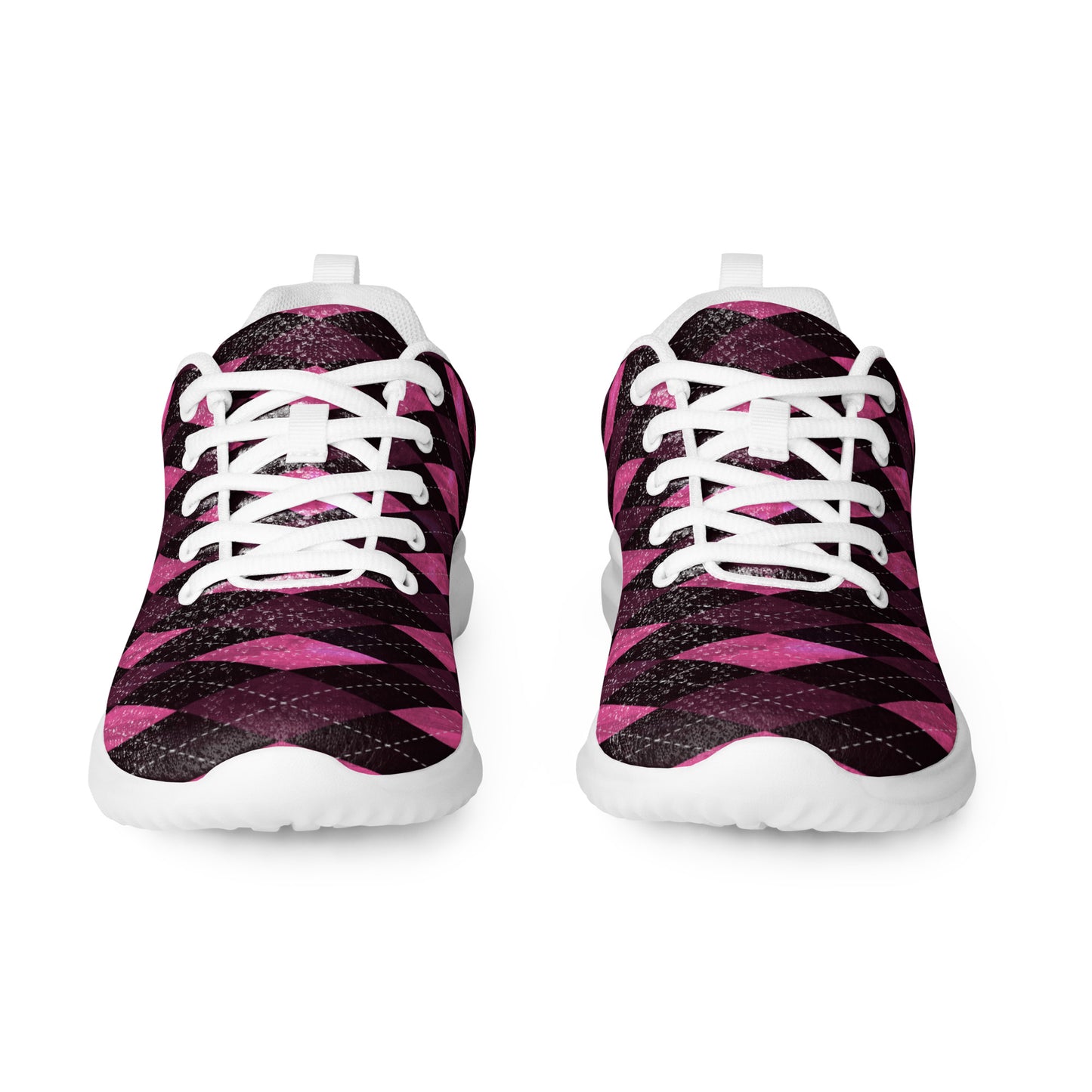 Women’s Athletic Shoes Hot Pink Argyle