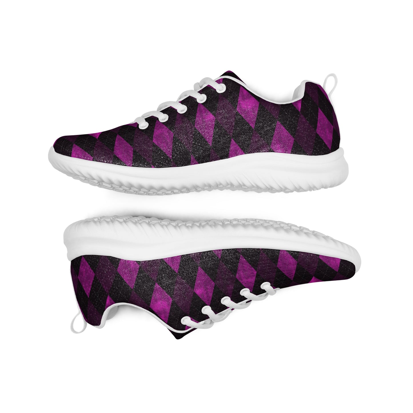 Women’s Athletic Shoes Plum Argyle