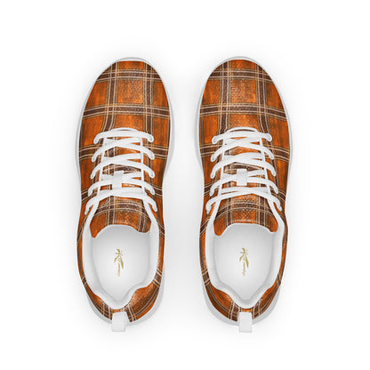 Women’s Athletic Shoes Orange Plaid