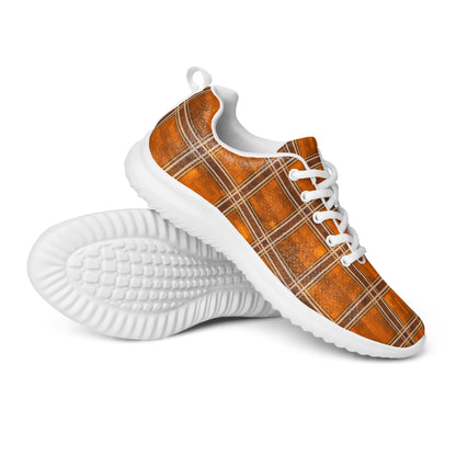 Women’s Athletic Shoes Orange Plaid